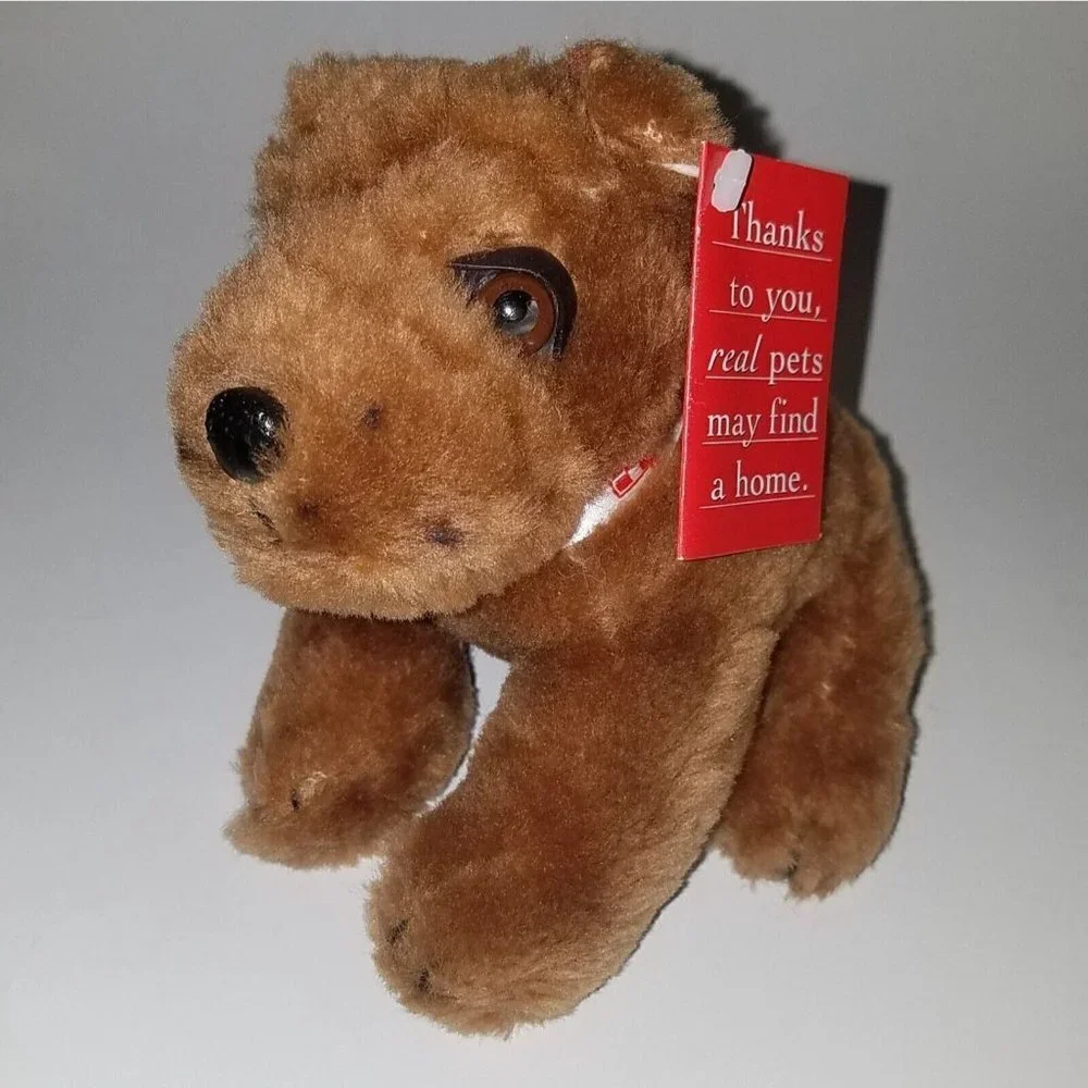 2 VTG 1996 Purina Pets For People Brown Puppy Dog Plush Lot 6